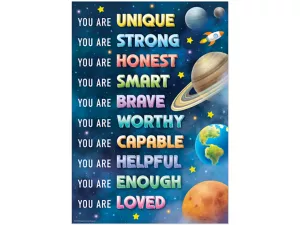 Outer Space Crew You Are Unique Poster