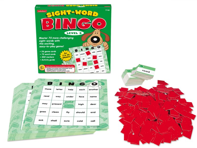 LAKESHORE SIGHT WORD Bingo Level Educational Teaching, 56% OFF