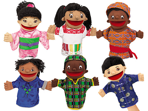 Ethnique marionnettes Educational Tôt Apprendre Kids Pretend Play 