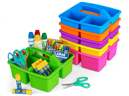 Lakeshore Neon Classroom Supply Caddies - Set of 6 Colors
