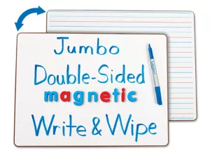 Jumbo Double-Sided Magnetic Write&nbsp;& Wipe Board