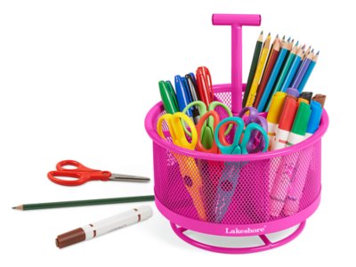 Neon Store-It-All Rotating Caddy - Bright Pink