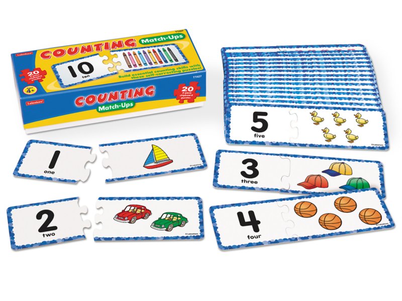 Number and Counting Matchup Laminated Activity Set Teaching Supplies 