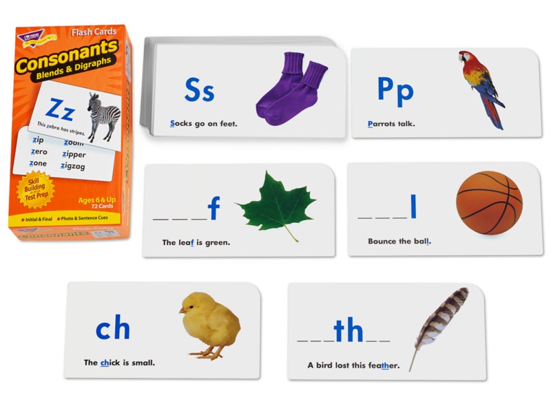 Common Consonant Blends And Digraphs Cue Card Classroom