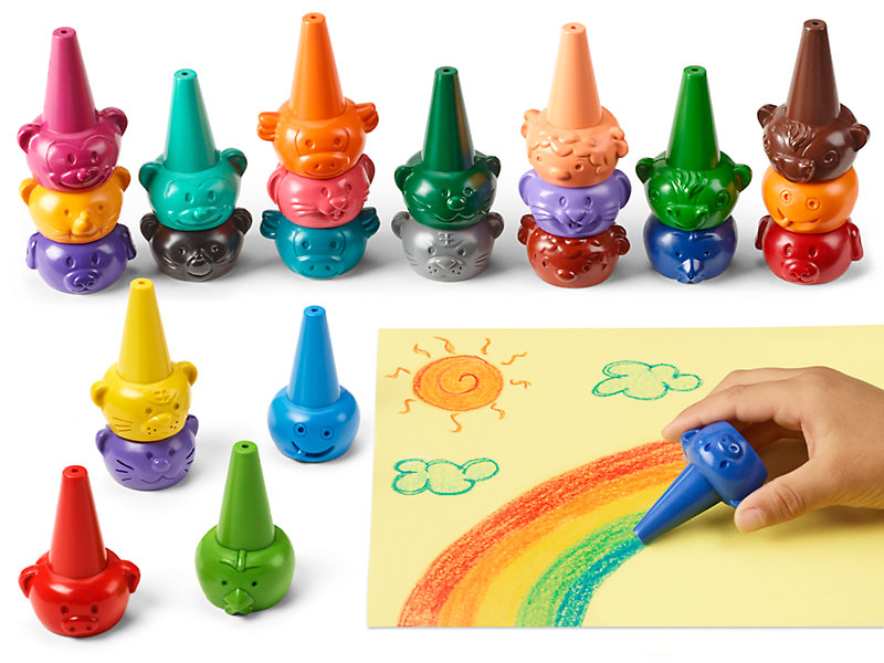 18 Colors Jumbo Crayons for Kids Ages 2-4 - Non Toxic Washable Toddler Crayons for Kids Ages 4-8 | Easy to Hold Large Crayons | Crayons for Toddlers
