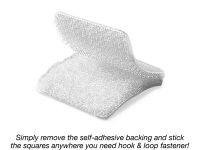 Self-Adhesive Hook&nbsp;& Loop Squares&nbsp;- Each Pack