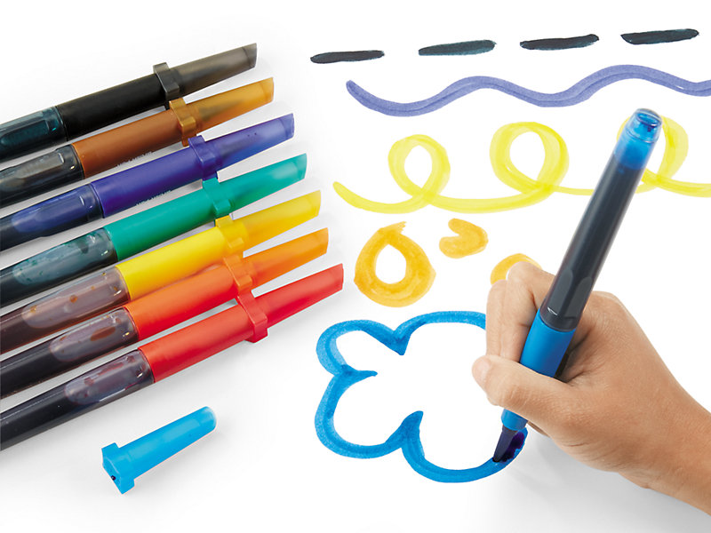 5 Washable Paint Brush Pens Classic Colors