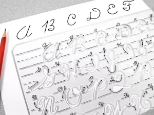 Cursive Writing Template&nbsp;- Uppercase Letters