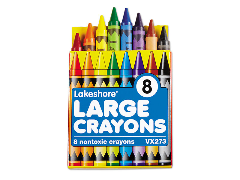 Eight Large Washable Crayons – ShillerLearning