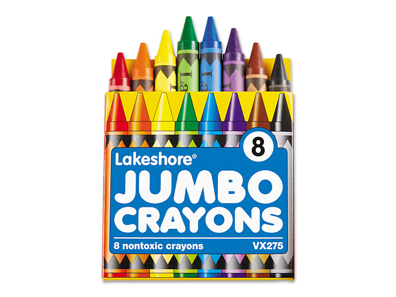 96 Pieces 8 Color Jumbo Crayon - Crayon - at 
