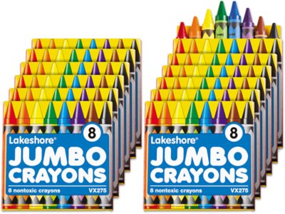 Lakeshore 8Color Jumbo Crayons Set of 12 Student Packs at Lakeshore