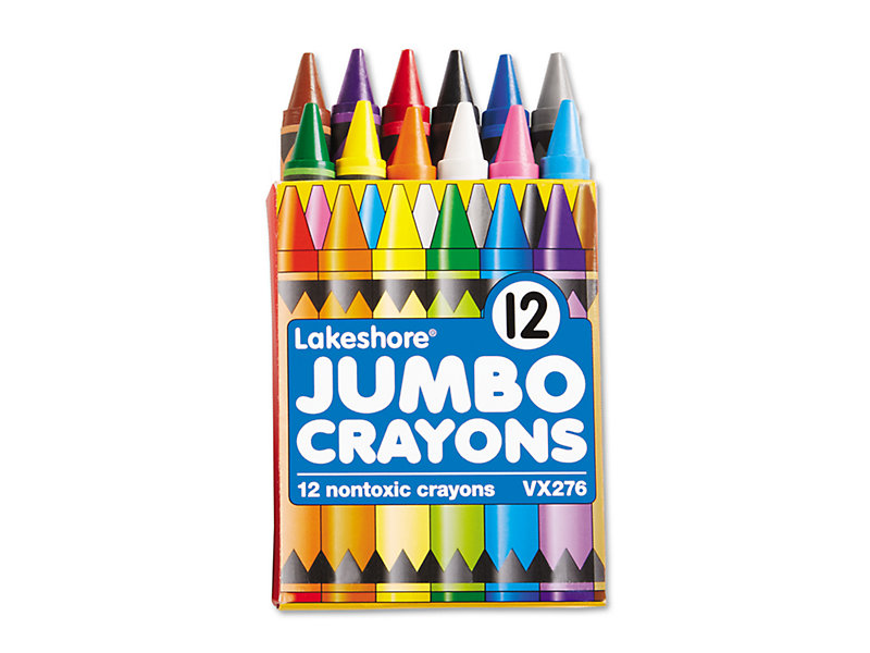 Fulmoon 12 Pack Crayons 12 Colors Toddler Crayons Bulk Crayons Jumbo  Washable Crayon School Supplies Party Favors for Classrooms School Teachers