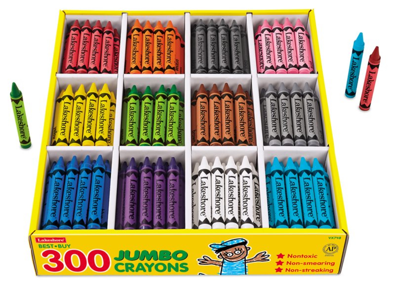 Best-Buy Jumbo Crayons - 12-Color Box at Lakeshore Learning