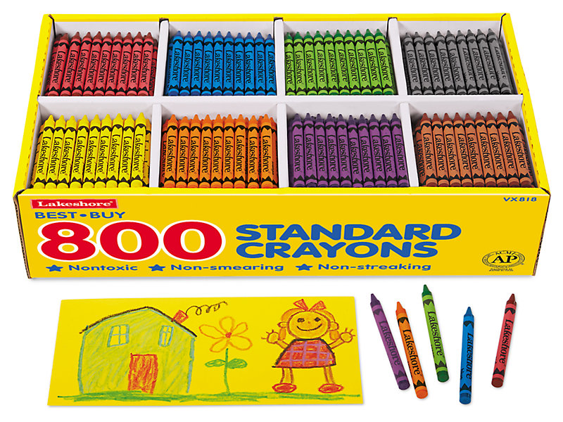 Lakeshore 12-Color Jumbo Crayons - Student Pack