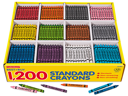 Best-Buy Standard Crayons - 12-Color Box at Lakeshore Learning